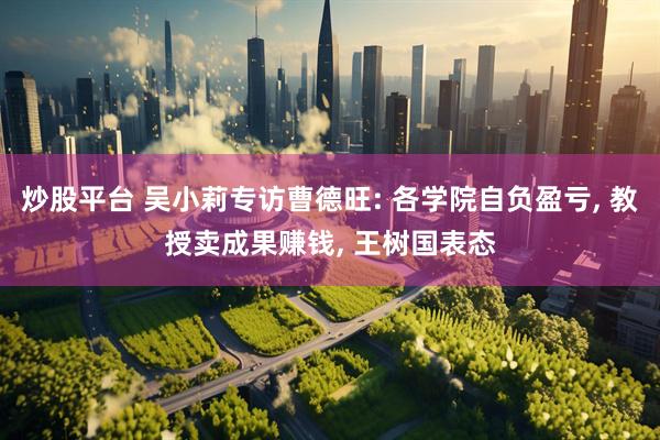 炒股平台 吴小莉专访曹德旺: 各学院自负盈亏, 教授卖成果赚钱, 王树国表态